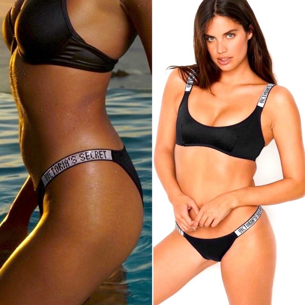 Victoria's Secret Shine Strap Tulum 
Scoop Swim Top and Brazilian bottom